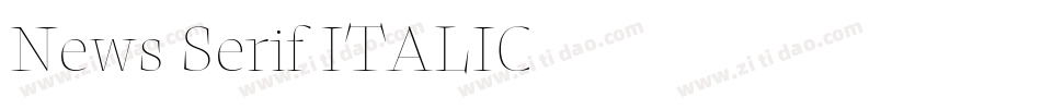 News Serif ITALIC字体转换